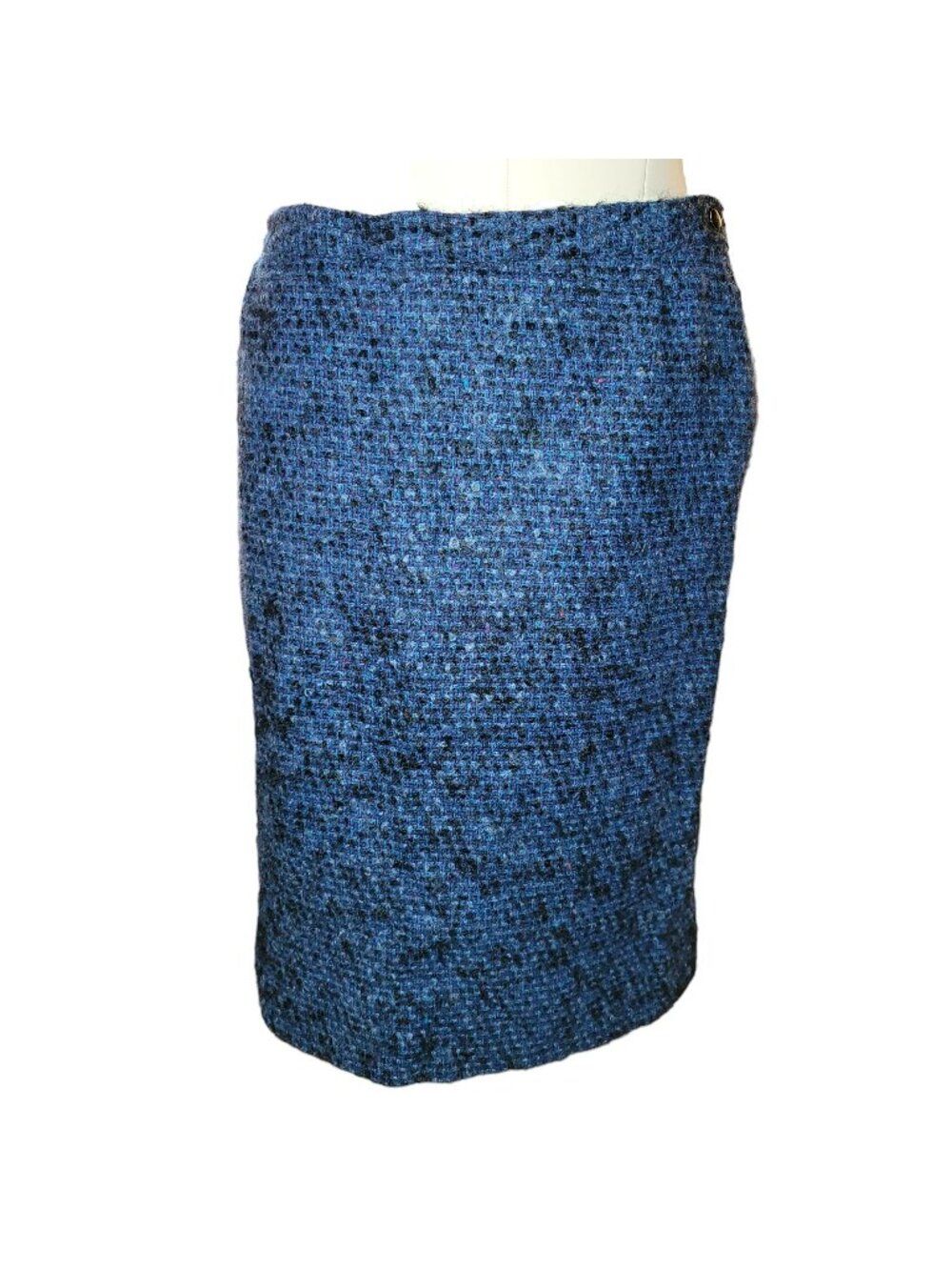 Vintage Pendleton Wool Skirt Blue Black Pencil Straight Womans Size 10 JJ3251